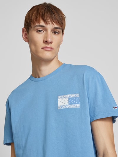 Tommy Jeans Regular Fit T-Shirt aus reiner Baumwolle Rauchblau 3
