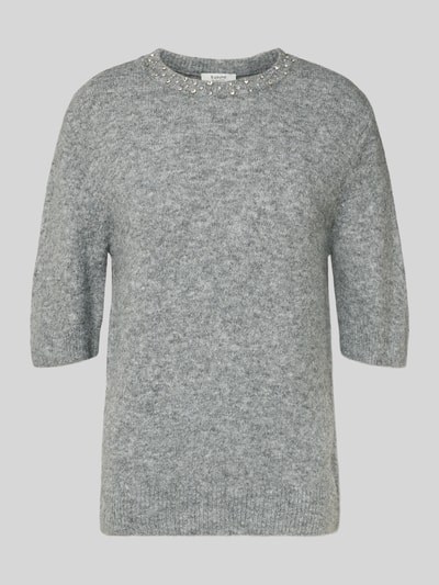 B.Young Bluzka o kroju regular fit z efektem dzianiny model ‘Omea’ Średnioszary melanż 2