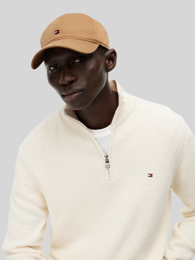 Tommy Hilfiger Czapka z daszkiem z czystej bawełny Camel 1