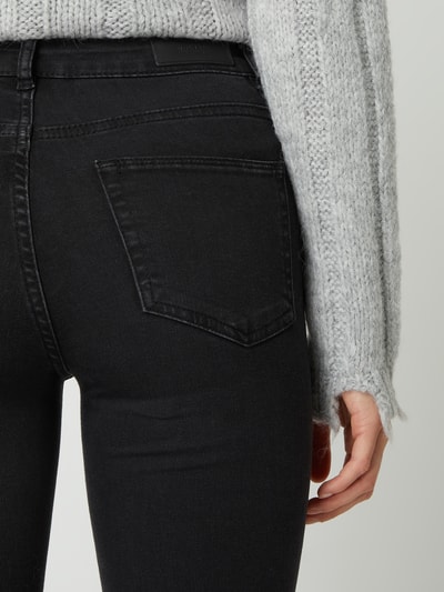 Review High waist skinny fit jeans met stretch  Zwart - 3