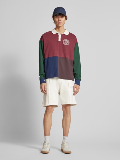 Only & Sons Regular Fit Sweatshorts mit fixierten Bügelfalten Offwhite 1