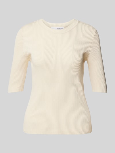 Selected Femme Strickpullover mit 1/2-Ärmel Modell 'MALA' Ecru 2