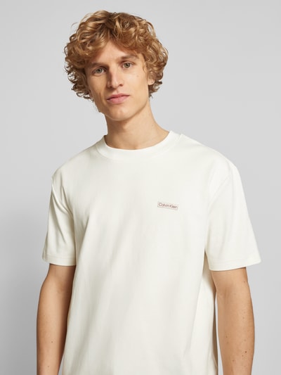 Calvin Klein Jeans T-shirt met labelpatch Offwhite - 3