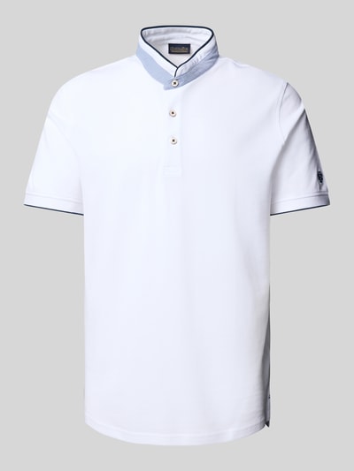 Christian Berg Men Regular Fit Poloshirt mit Stehkragen Weiss 2