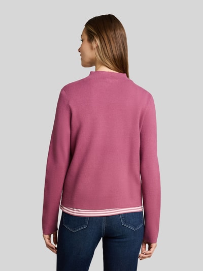 Tom Tailor Denim Sweter z golfem typu mock neck Mocnoróżowy 5