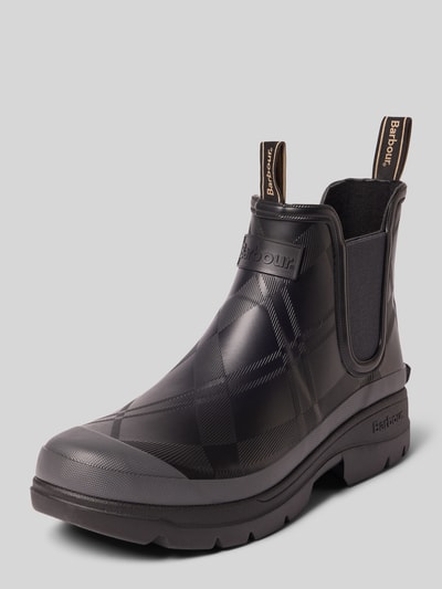 Barbour Gummistiefel mit Label-Stitching Black 1