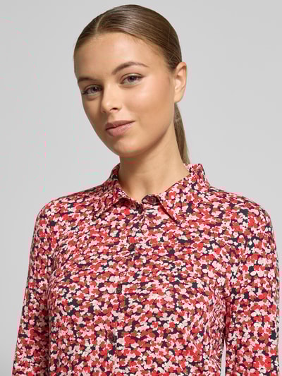 Marc O'Polo Regular fit shirt met lange mouwen van viscosemix Rood - 3