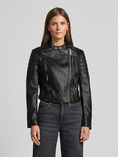 Guess Jack van kunstleer met ritsluiting opzij, model 'JEANNINE' Zwart - 4