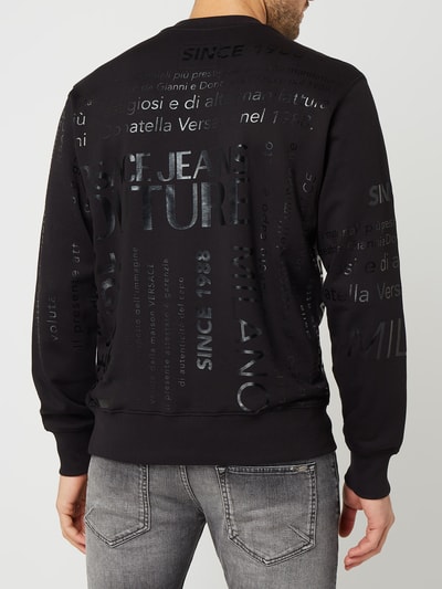 Versace Jeans Couture Slim Fit Sweatshirt mit Logo-Muster  Black 5