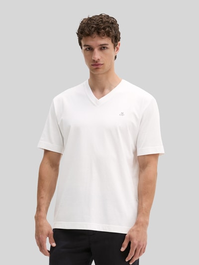 Marc O'Polo męski t-shirt o kroju regular fit z czystej bawełny Biały 4