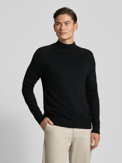 Strellson Regular fit gebreide pullover van katoenmix, model 'TITO' Zwart - 4