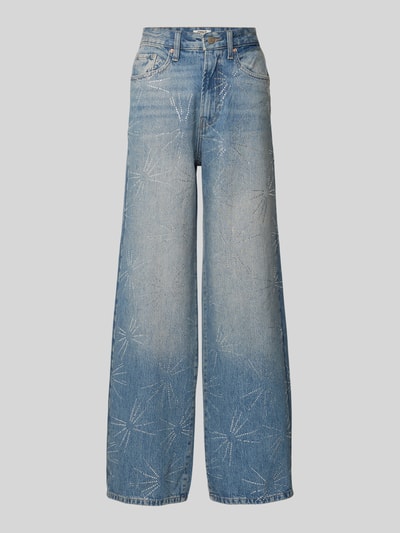 Only Loose Fit Jeans aus reiner Baumwolle mit Strasssteinbesatz Modell 'HOPE' Jeansblau 2