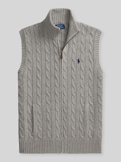 Polo Ralph Lauren Regular Fit Weste aus reiner Baumwolle Anthrazit Melange 2