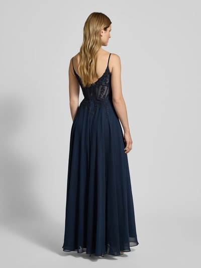 Luxuar Sukienka wieczorowa z dekoltem w kształcie serca Ciemnoniebieski 5