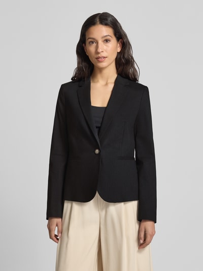 Christian Berg Woman Selection Regular Fit Blazer aus  Baumwoll-Mix mit Leinen-Anteil Black 4