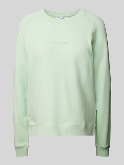 Marc O'Polo Denim Sweatshirt met labelprint Lichtgroen - 2