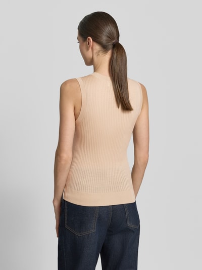 Lacoste Slim Fit Pullunder aus reiner Wolle Camel 5