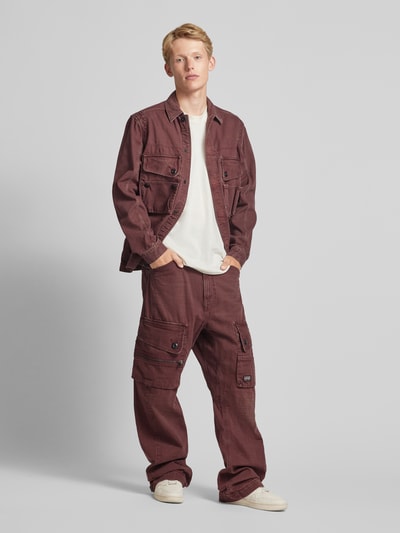 G-Star Raw Spodnie cargo o luźnym kroju z naszywką z logo model ‘Utility’ Rdzawoczerwony 1