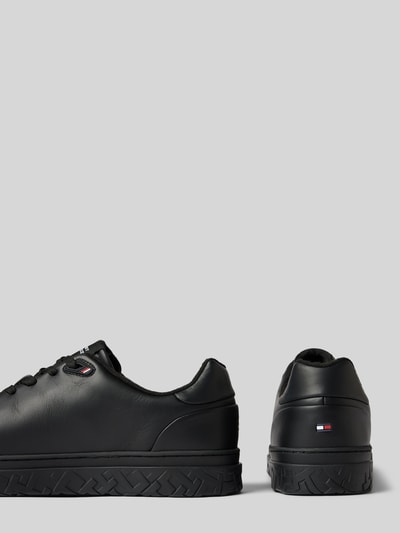 Tommy Hilfiger Ledersneaker mit Label-Schriftzug Modell 'COURT THICK CUPSOLE' Black 2