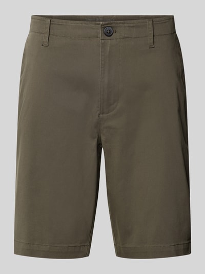 Bruun & Stengade Korte regular fit broek met achterzakken, model 'GERHARD' Kaki - 2