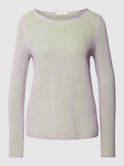 Christian Berg Woman Strickpullover in Ripp-Optik Flieder Melange 1