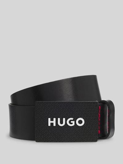 HUGO Leren riem met koppelsluiting, model 'GILAO-Z' Zwart - 2