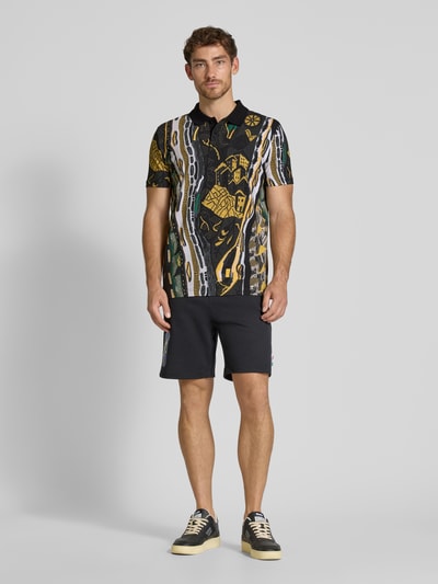 CARLO COLUCCI Regular Fit Poloshirt mit kurzer Knopfleiste Hellgelb 1