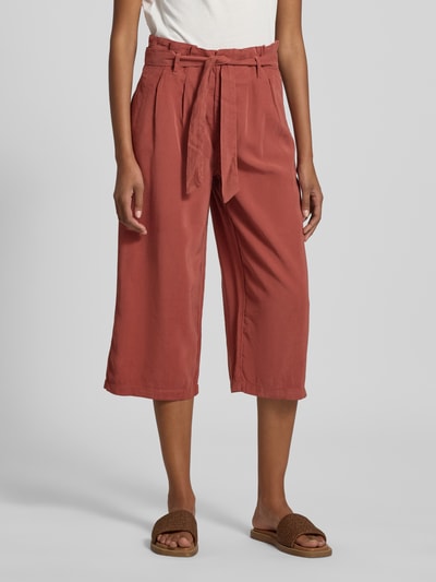 Only Kuloty z szeroką nogawką z mieszanki wiskozy model ‘AMINTA ARIS LIFE’ Bordowy 4