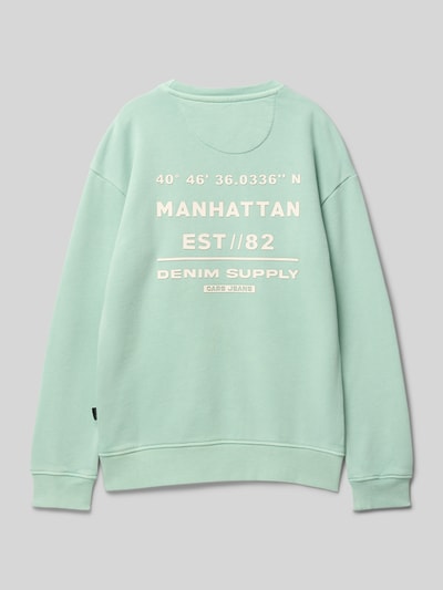 CARS JEANS Sweatshirt mit Label-Print Modell 'REWNAC' Mint 3