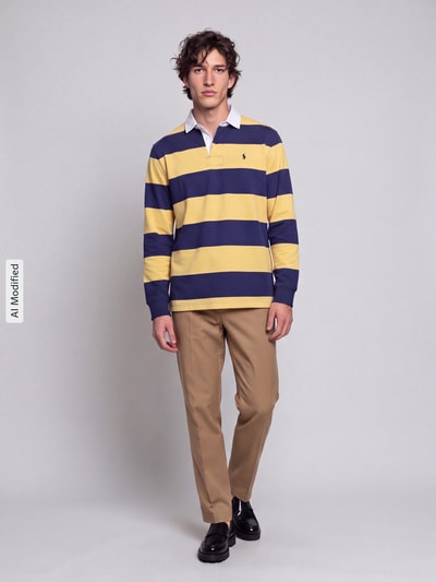Polo Ralph Lauren Regular Fit Sweatshirt aus reiner Baumwolle GELB 1