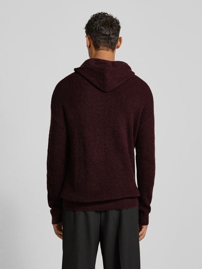 Antony Morato Strickpullover mit Kapuze Bordeaux 5