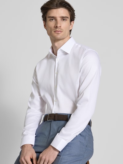 Jake*s Slim fit zakelijk overhemd met knoopsluiting Wit - 3
