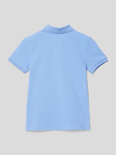 Polo Ralph Lauren Teens Koszulka polo o kroju slim fit z fakturowanym wzorem Bleu 3