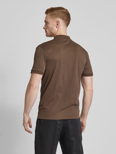 SELECTED HOMME Regular fit poloshirt met ritssluiting, model 'FAVE' Olijfgroen - 5