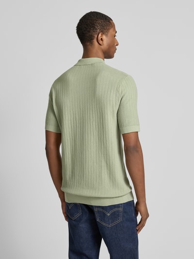 SELECTED HOMME Poloshirt mit kurzem Reißverschluss Hellgruen 5