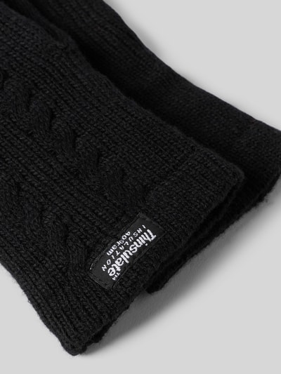 EEM Rękawiczki z detalem z logo Czarny 2