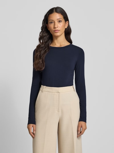 Weekend Max Mara Regular Fit Langarmshirt aus Viskose-Mix Modell 'MULTI' Marine 4