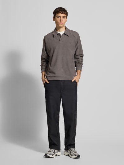 REVIEW Sweatshirt met polokraag Donkergrijs - 1