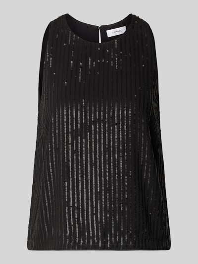 comma Blousetop met pailletten Zwart - 2