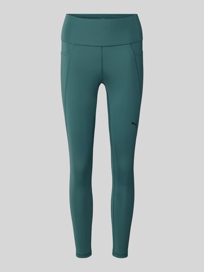 PUMA Performance Skinny Fit Sport-Leggings mit Logo-Print Dunkelgruen 1