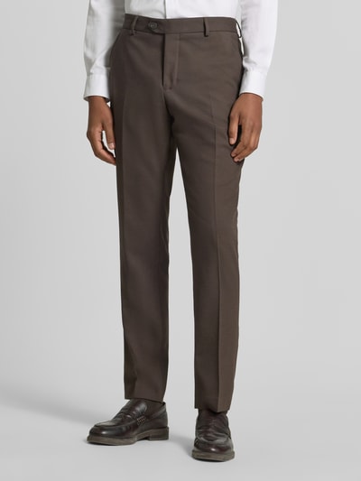 Selected Slim Fit Anzughose mit Woll-Anteil Modell 'SLIM-NEIL' Dunkelbraun 4