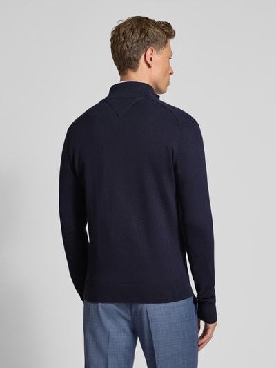 Tommy Hilfiger Regular fit gebreid jack van puur katoen Marineblauw - 5