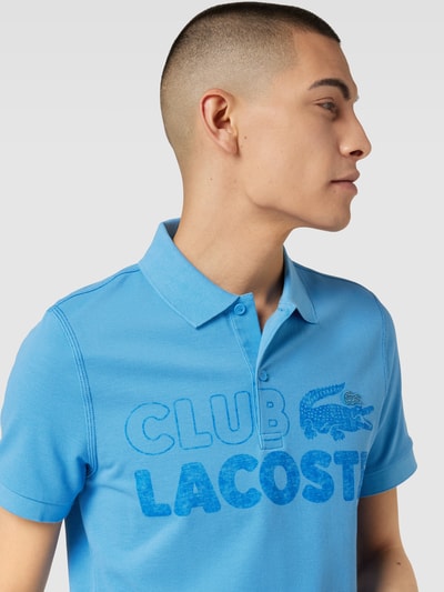 Lacoste Koszulka polo z nadrukiem z logo Królewski niebieski 3