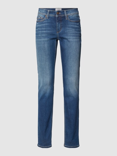 Cambio Skinny fit jeans met siersteentjes, model 'Parla' Blauw - 2