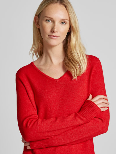 Christian Berg Woman Gebreide pullover met ribboorden Rood gemêleerd - 3