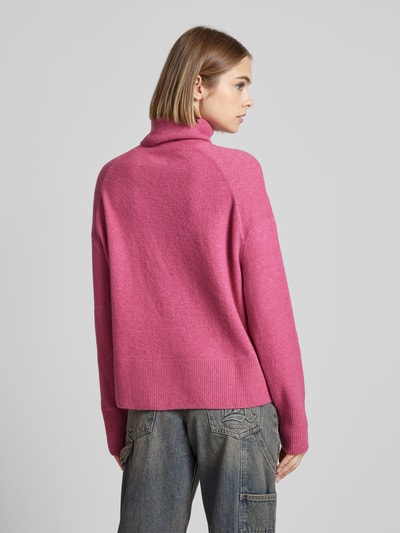 Marc O'Polo Denim Strickpullover mit Rollkragen Fuchsia 5