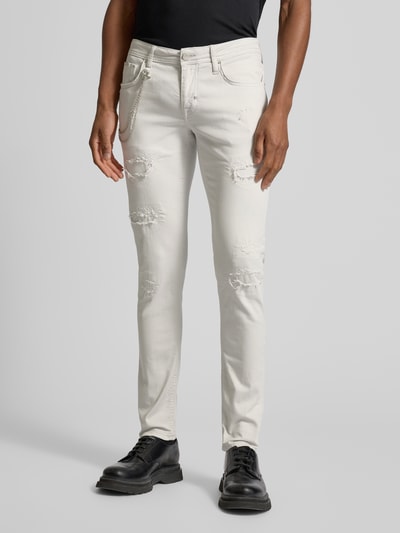 Antony Morato Tapered Fit Jeans mit Ketten-Detail Weiss 4