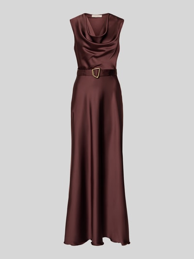 Rinascimento Regular Fit Abendkleid aus Satin Schoko 2