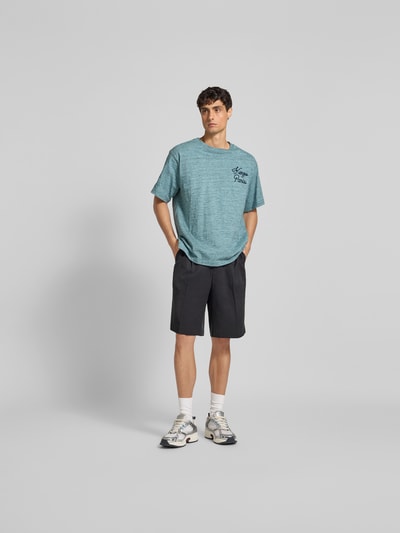 Kenzo Regular Fit T-Shirt mit Logo-Stitching Tuerkis 1