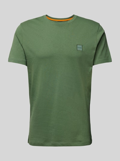 BOSS Orange T-shirt met labelpatch, model 'Tales' Groen - 2